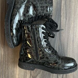 MIA Girls Patent Combat Boots Sz 1